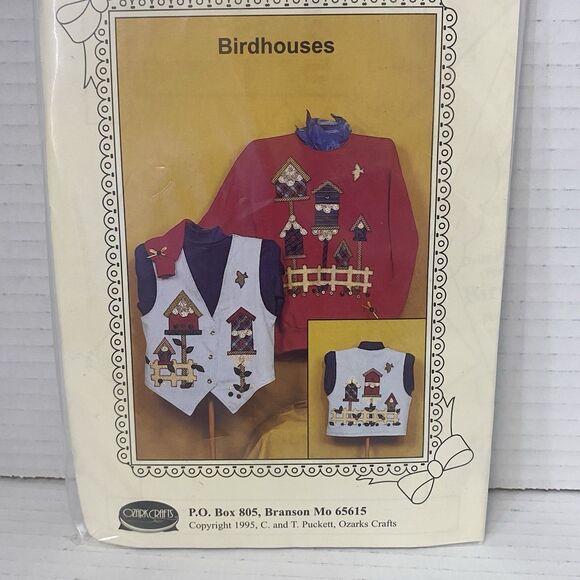 Vintage 1995 Doily Wear by Ozark Birdhouses Applique Sewing Pattern UNCUT - Picture 2 of 3